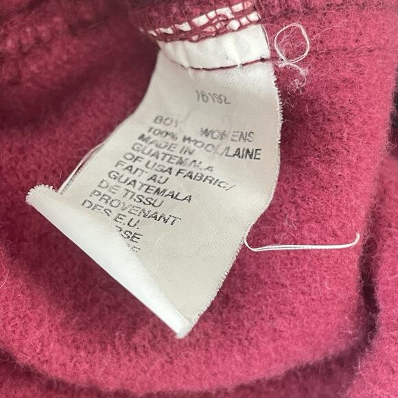 Vg 100% Wool Zip Up Jacket Women’s Small Maroon Red 100% Wool Full Zip Outdoor - Picture 5 of 8